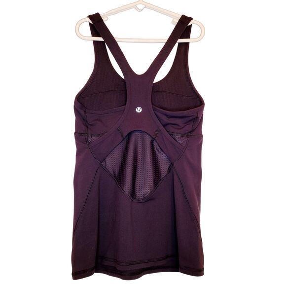 Lululemon womens black mesh racer back athletic tank top Size 4 - Picture 2 of 7